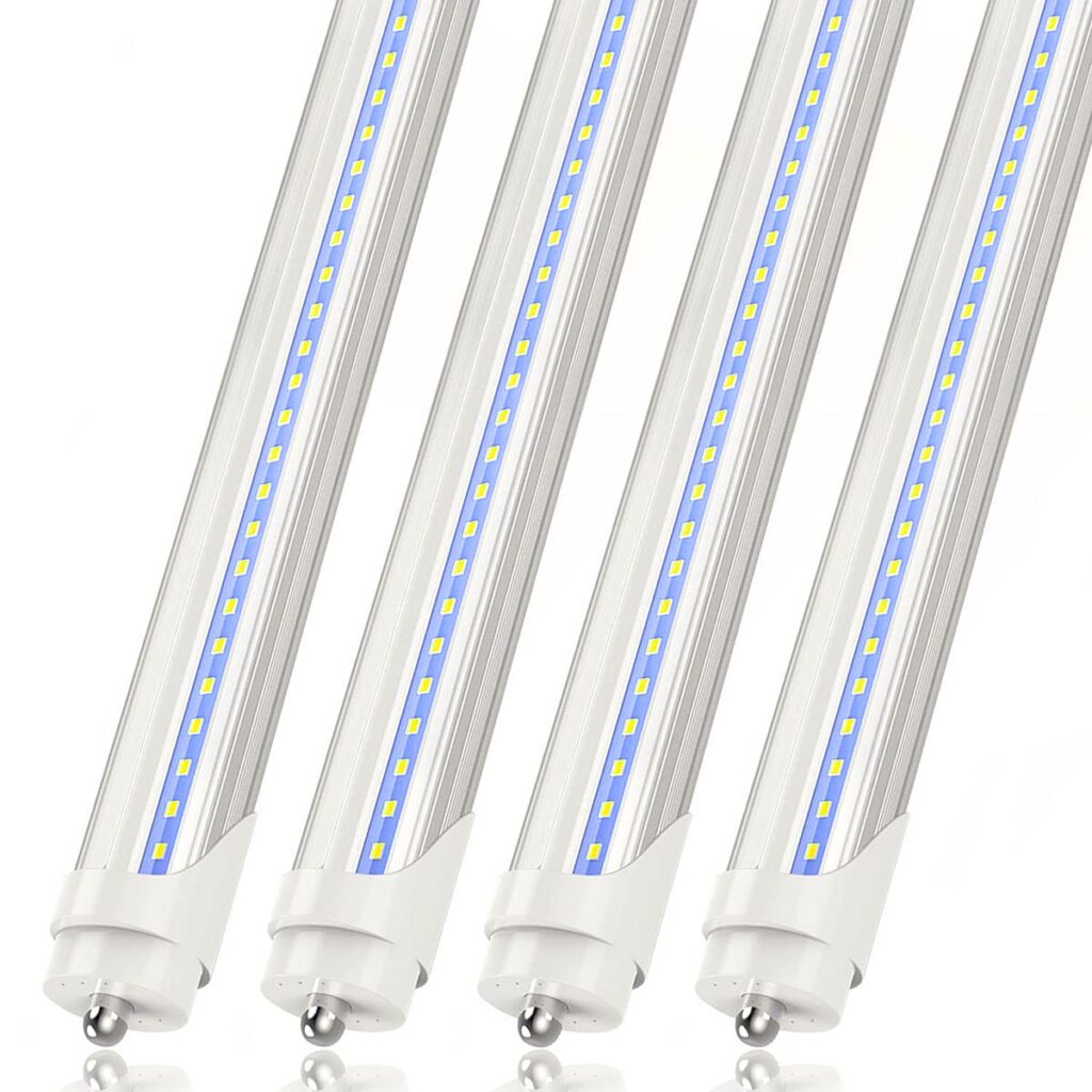 CNSUNWAY LIGHTING 8FT LED Bulb 96 45 Watts T8 Single Pin LED Tubes with Clean Cover The Perfect LED Light Fixture To Replace Fluorescent Tubes!