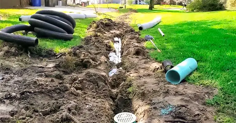 How do you build a french drain in clay soil