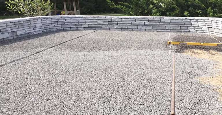 crushed stone base for pavers