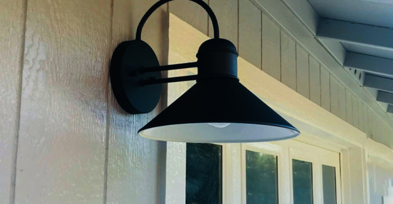 Globe Electric 44165 Sebastien 1-Light Outdoor Wall Sconce, 2-Pack, Black Finish