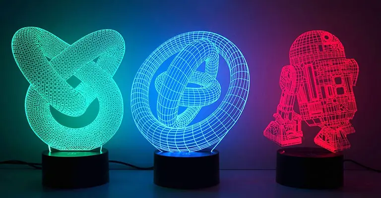 3D Illusion LED lamps