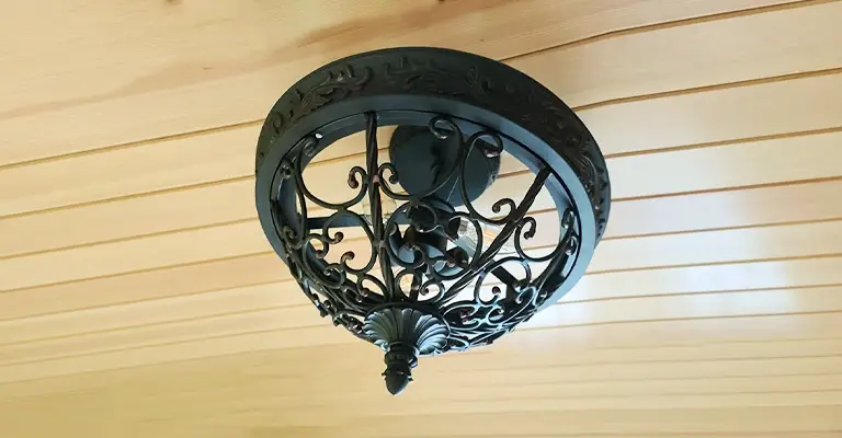 French Scroll Rustic Country Ceiling Lighting Semi-Flush Mount