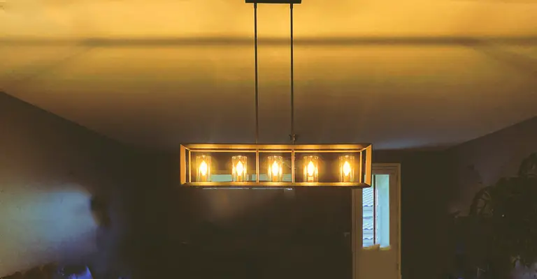 Emliviar 5-Light Kitchen Island Lighting, Modern Domestic Linear Pendant Light Fixture