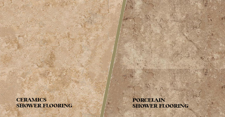 Ceramics and Porcelain Shower Flooring