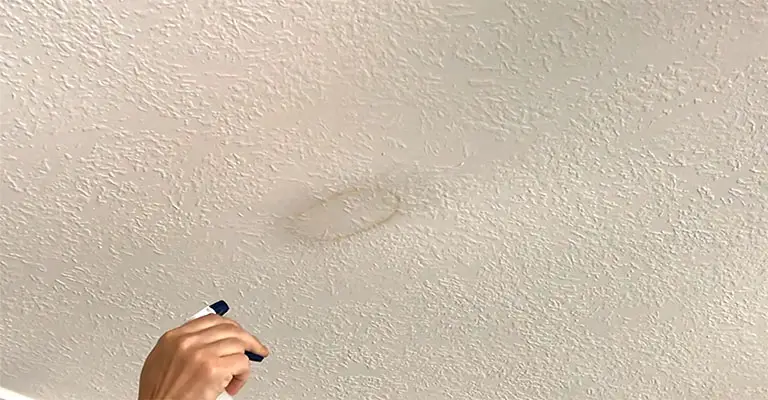 Cleaning off the stains Yellow Spots on Bathroom Ceiling Causes and Fixes