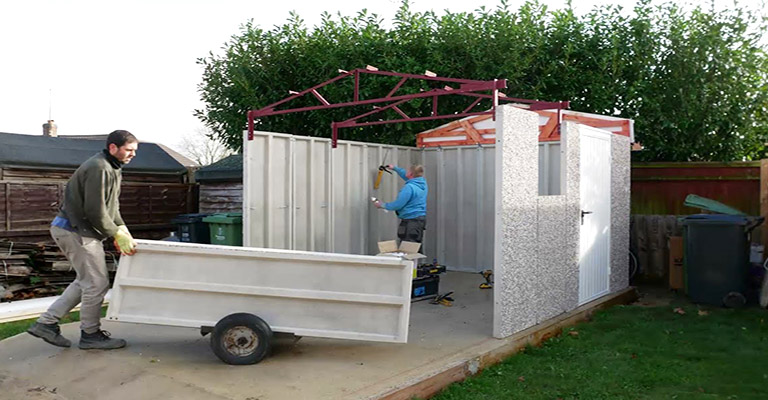 Use Concrete to  Side A Garage