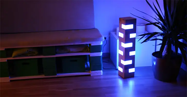 LED Wood Block Lamp