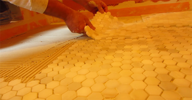 Marbles Shower Flooring