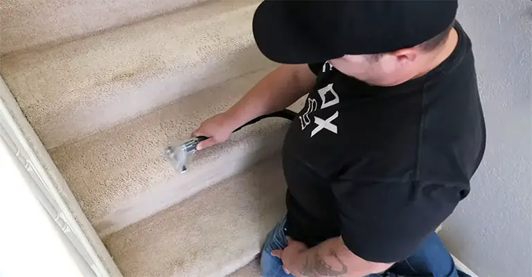 using steam Protect Carpeted Stairs from Dirt